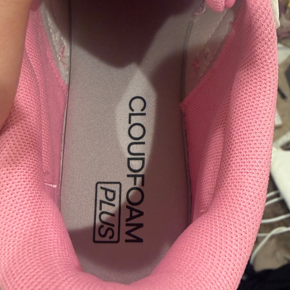 Adidas Pink and Cream Striped Sneakers - Picture 5 of 5